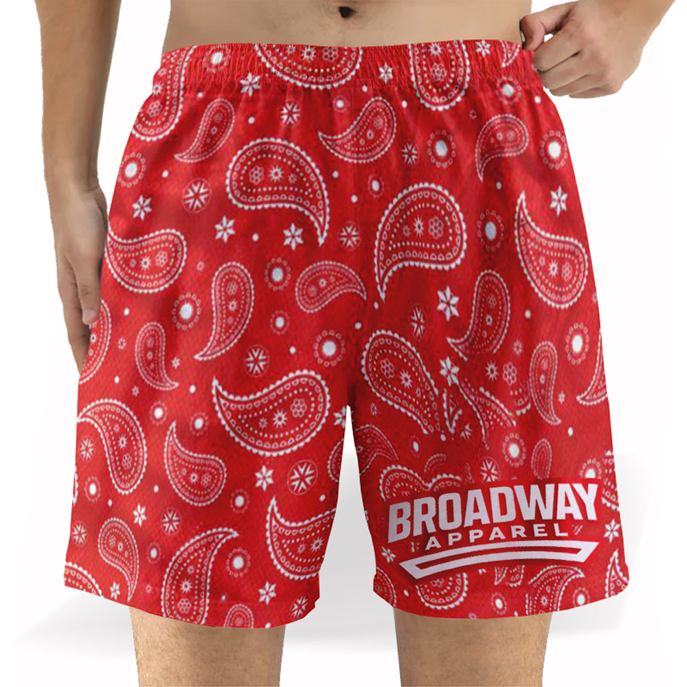 Red Bandana Mesh short