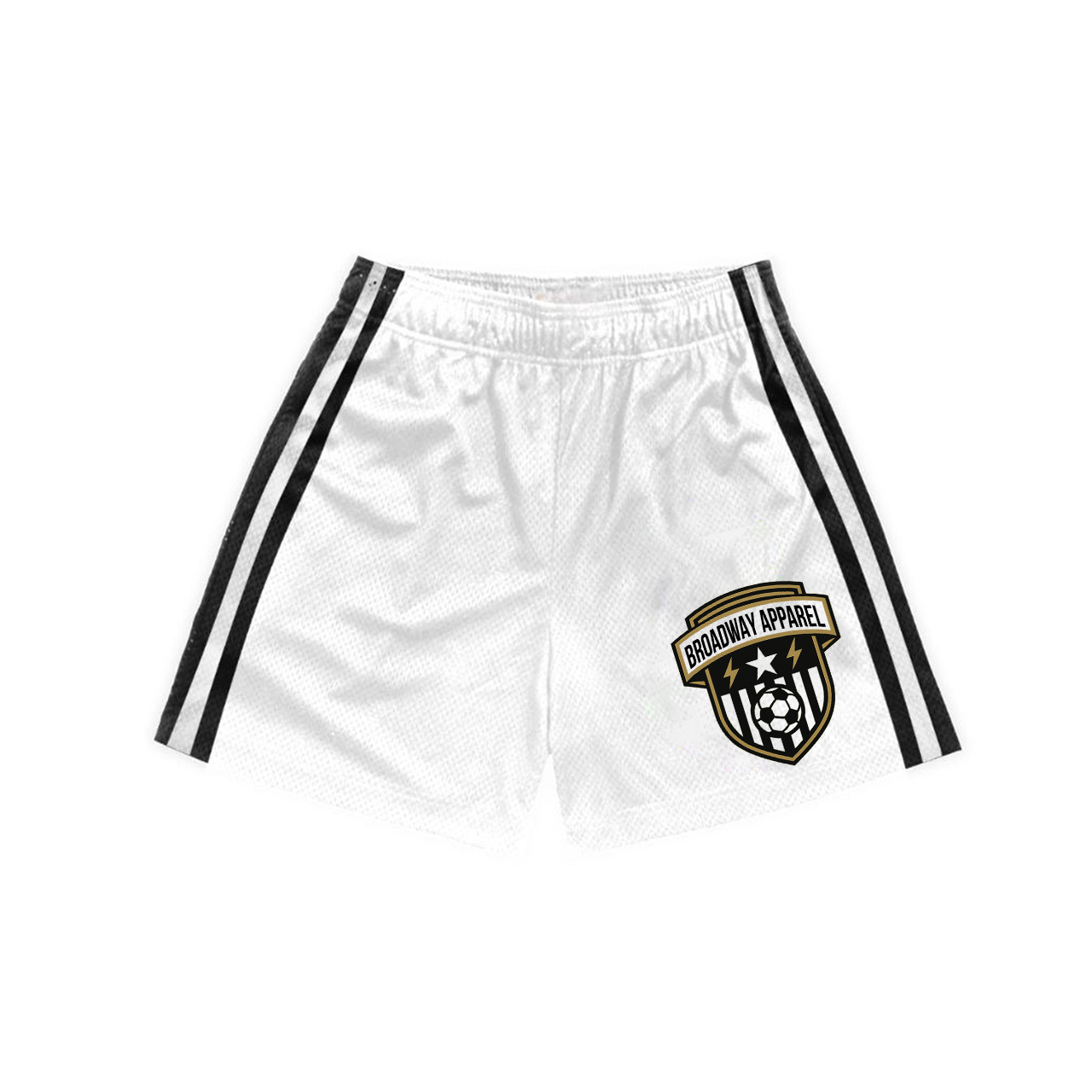 White stripes Football Mesh Short