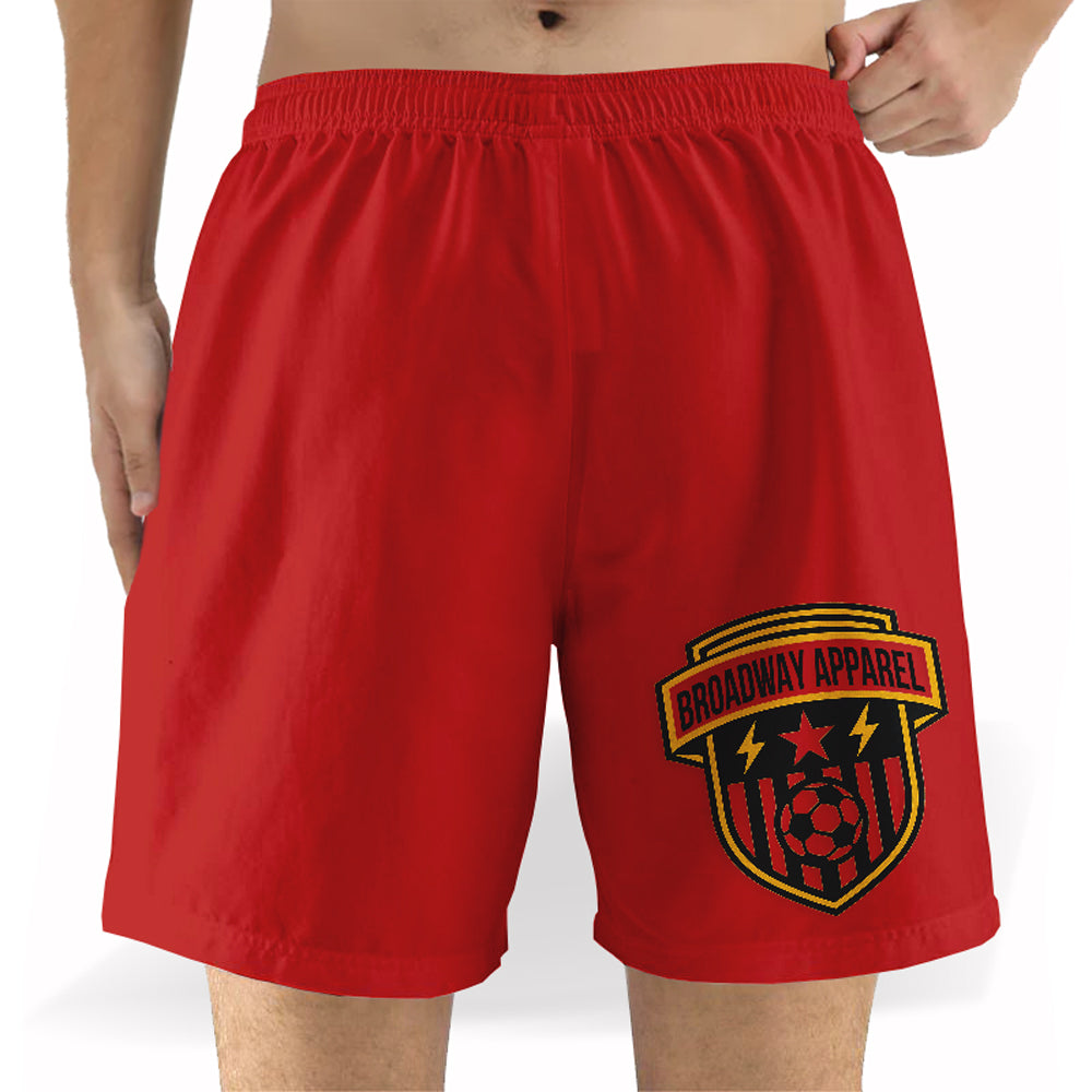 Red Football Mesh Short