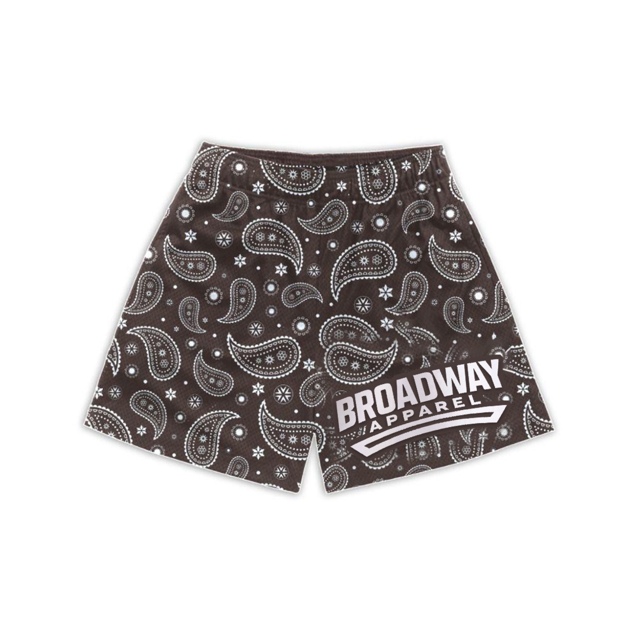 Dark Brown Bandana Mesh Short