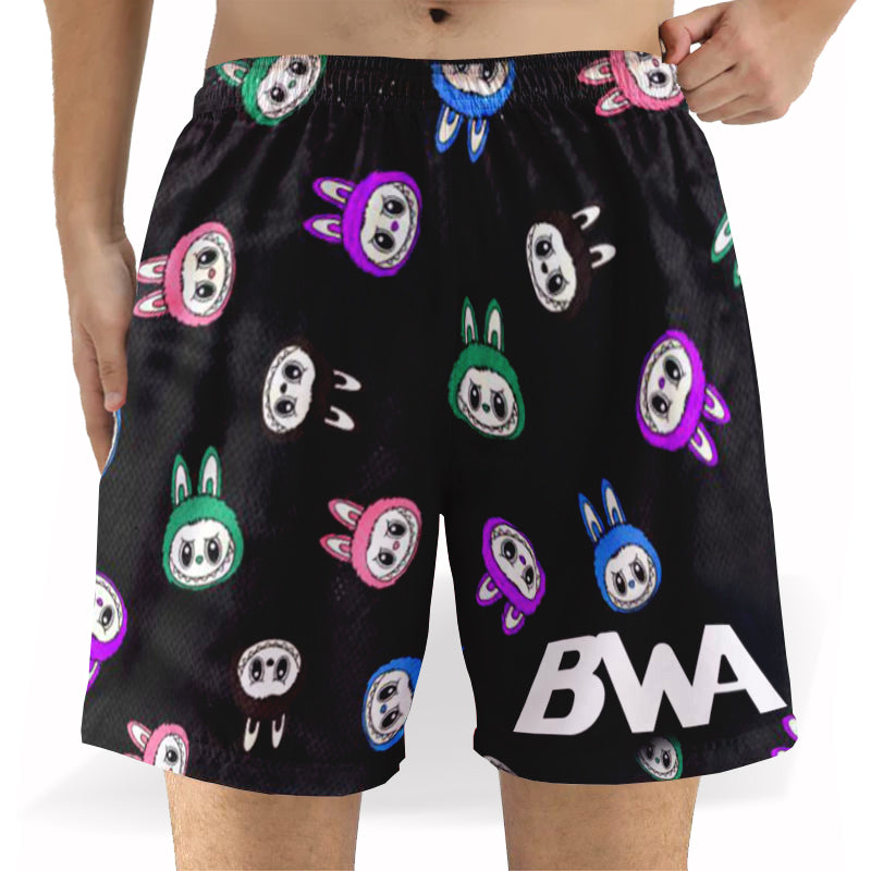 LABUBU BLACK MESH SHORT