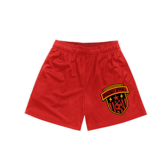 Red Football Mesh Short